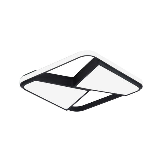 Nordic Style Led Ceiling Light In Black/White – Warm/White Lighting