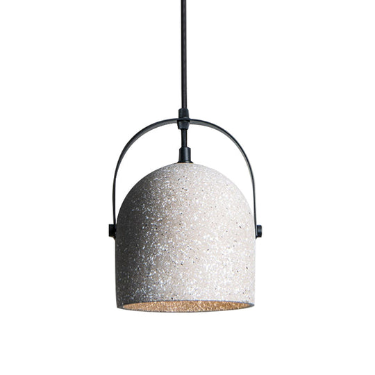 Nordic Cement Dome Pendant Light - 1 Black/Gray/White