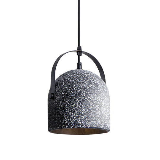 Nordic Cement Dome Pendant Light - 1 Black/Gray/White