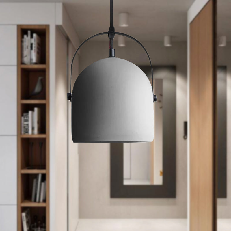 Nordic Cement Dome Pendant Light - 1 Black/Gray/White