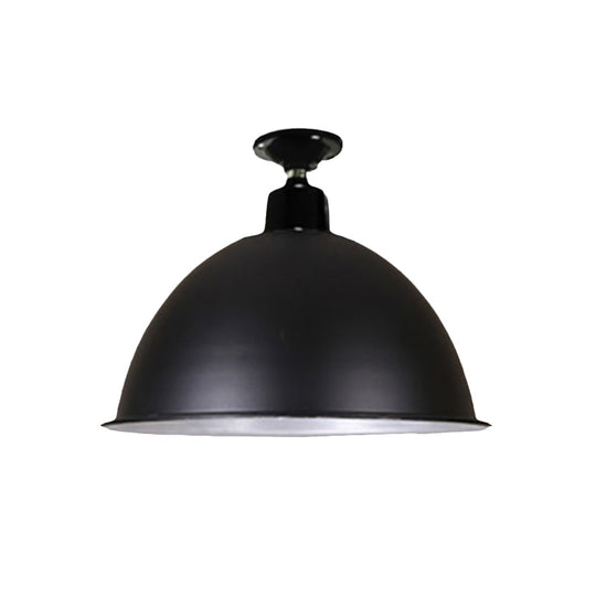 Modern Black Dome Ceiling Light For Dining Room - Loft Style 1 Head 12’/14’ Width