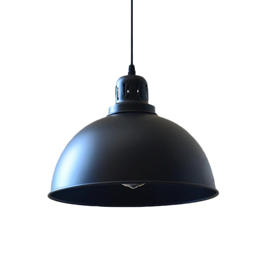 Iron Suspension Pendant Lamp With Antiqued Black Finish For Stairways 1-Bulb 3 Sizes Available
