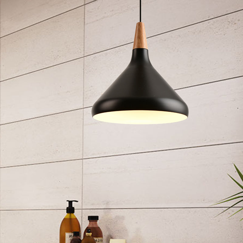 7’/11’/15’ W Cone Dining Table Pendant Light - Simple Metallic Design Adjustable Cord