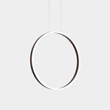 Modernist Acrylic Ring Pendant Lamp 16/23.5 Dia Coffee Led Ceiling Light For Dining Room