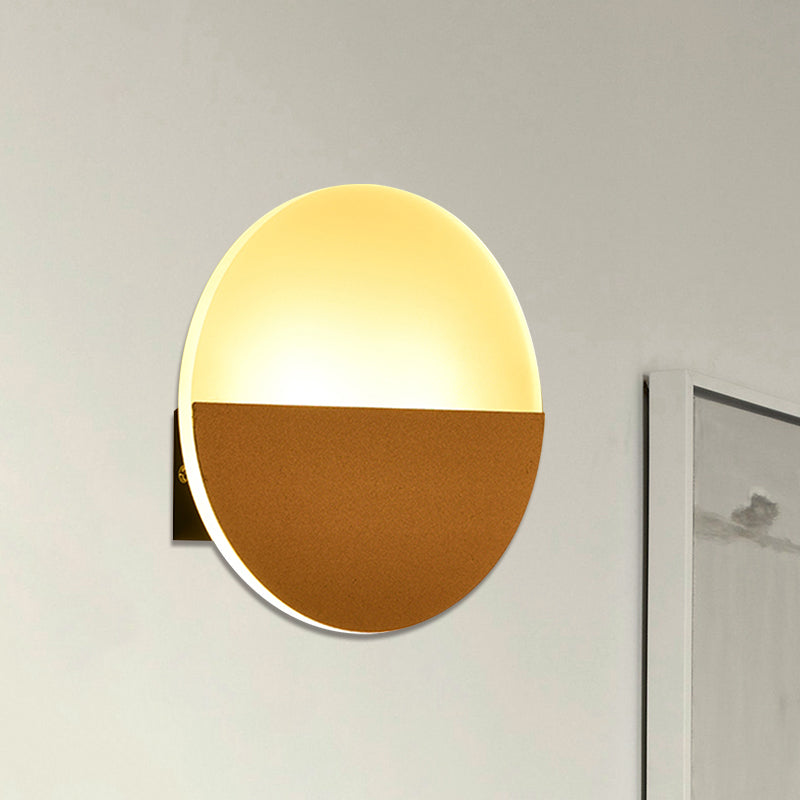 Round Acrylic Led Wall Sconce - Simplicity At Its Finest (White/Black)