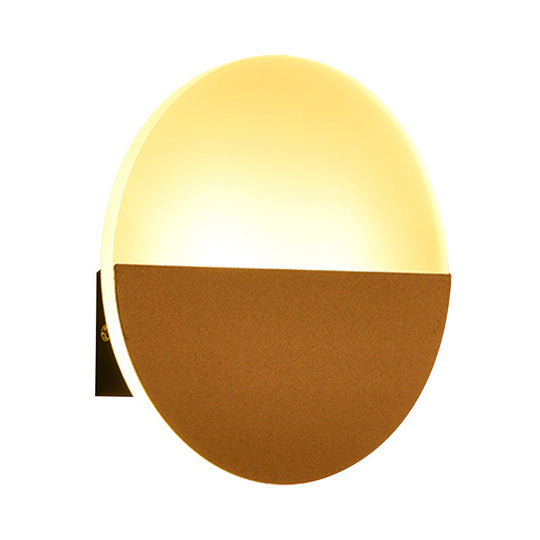 Round Acrylic Led Wall Sconce - Simplicity At Its Finest (White/Black)