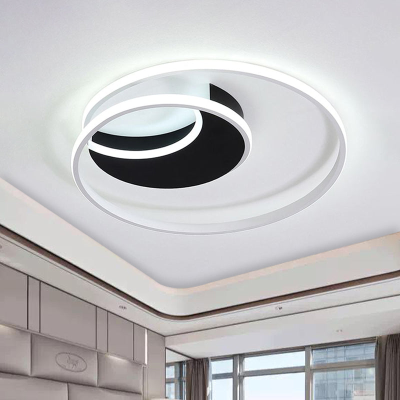 Sleek Spiral Flush Mount Ceiling Light With Simple Acrylic Design - Led 16’/19.5’/23.5’ Wide