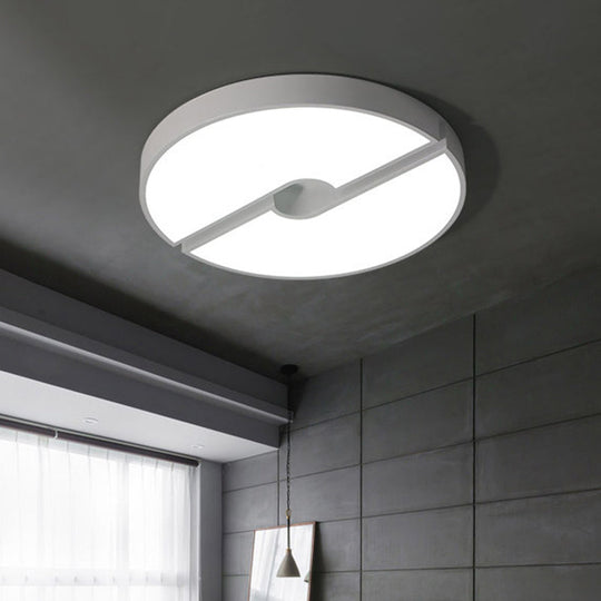Modern Led Acrylic Flushmount Ceiling Light - White 16-23.5 Inch Width Options