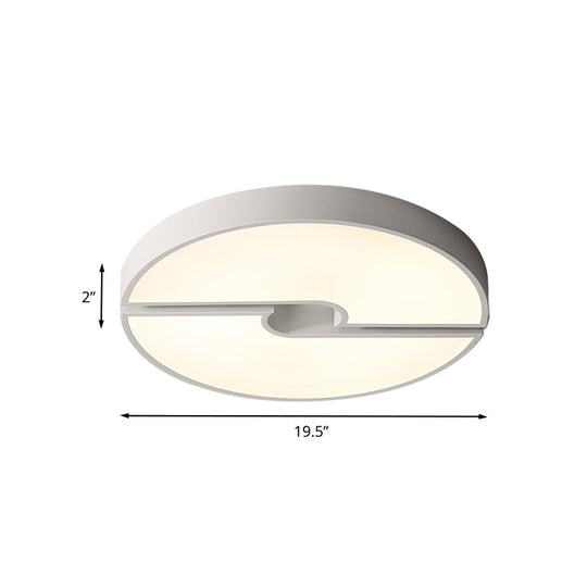 Modern Led Acrylic Flushmount Ceiling Light - White 16 - 23.5 Inch Width Options