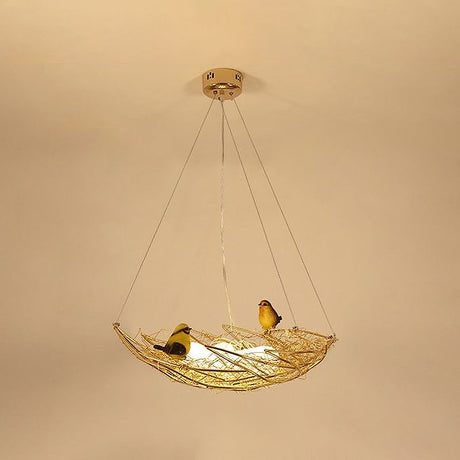 Gold Metal Art Deco Nest Chandelier - 6/9 Light Hanging Ceiling Lamp 19.5/21.5 Wide
