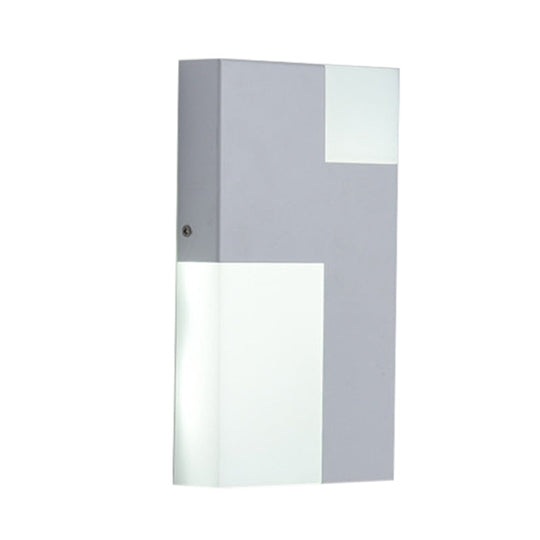 Modern Led Acrylic Wall Sconce Light - White/Black Rectangular Minimalist Lamp For Bedside
