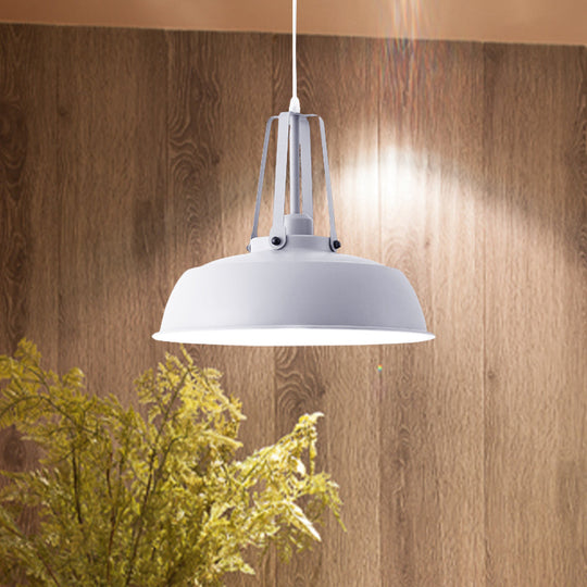 Nordic Stylish Black/Blue Barn Shade Pendant Light - Metallic Finish Ideal For Living Rooms
