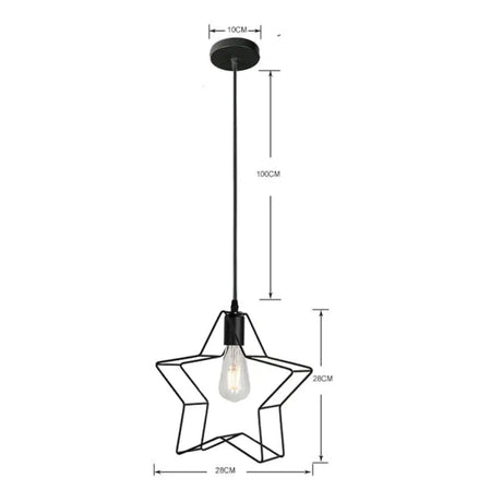 7 Type Modern Black Cage Pendant Lights Iron Minimalist Nordic Pyramid Lamp 8011 Pendant