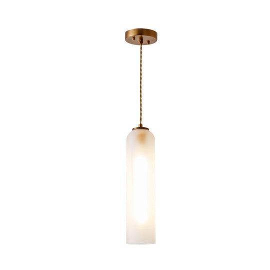 Modern White Glass Pendant Light With Gold Suspension Ideal For Dining Room Ambiance