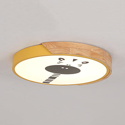 Giraffe Themed Acrylic Flush Ceiling Light For Kids Bedroom Pink / 12 B