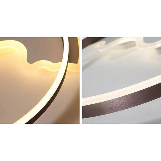 Creative Acrylic Ring Led Ceiling Light With Swimming Fish Ideal For Baby Room