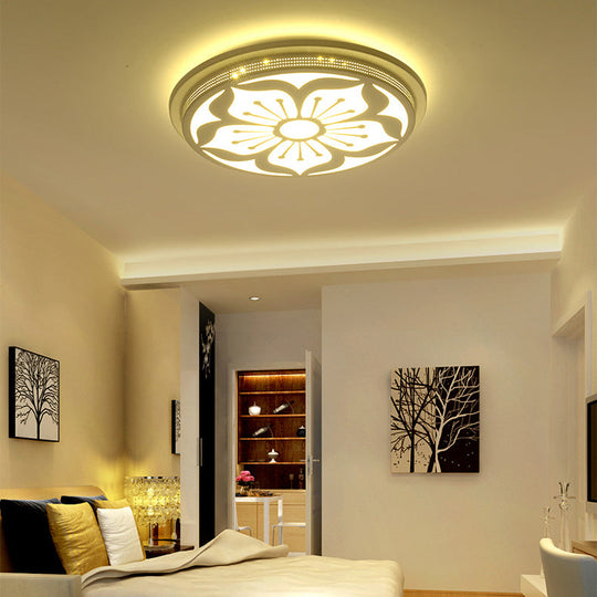 Modern Acrylic Led Flushmount Flower Ceiling Light For Dining Room And Bedroom