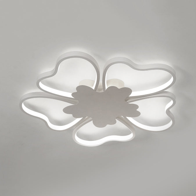 Blossom Shape Ceiling Mount Light - Kid - Friendly Led Lamp For Foyer White Acrylic Design