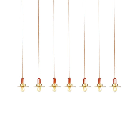 Gold Finish 3/5/7-Bulb Industrial Metallic Pendant Lamp - Multiple Hanging Lights For Ceiling