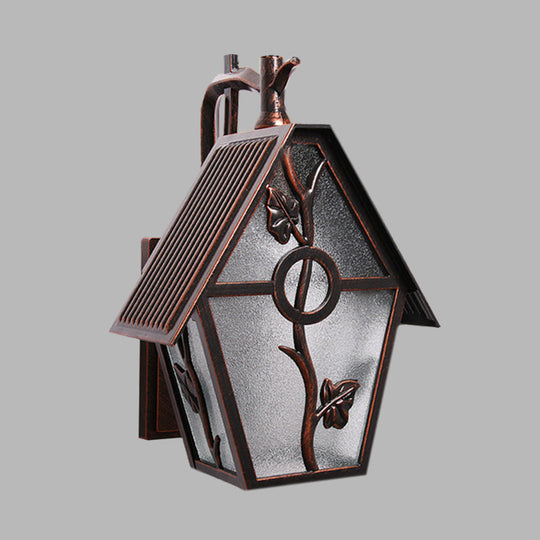 Copper Seeded Glass Wall Sconce Lamp - Countryside House Lighting