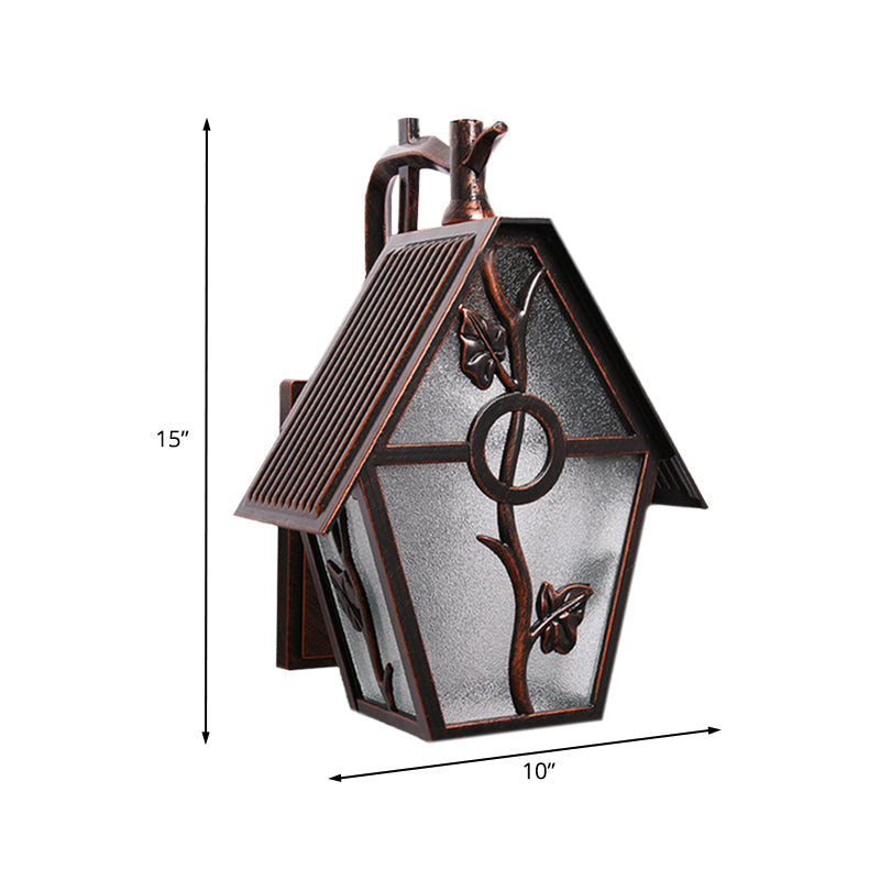 Copper Seeded Glass Wall Sconce Lamp - Countryside House Lighting