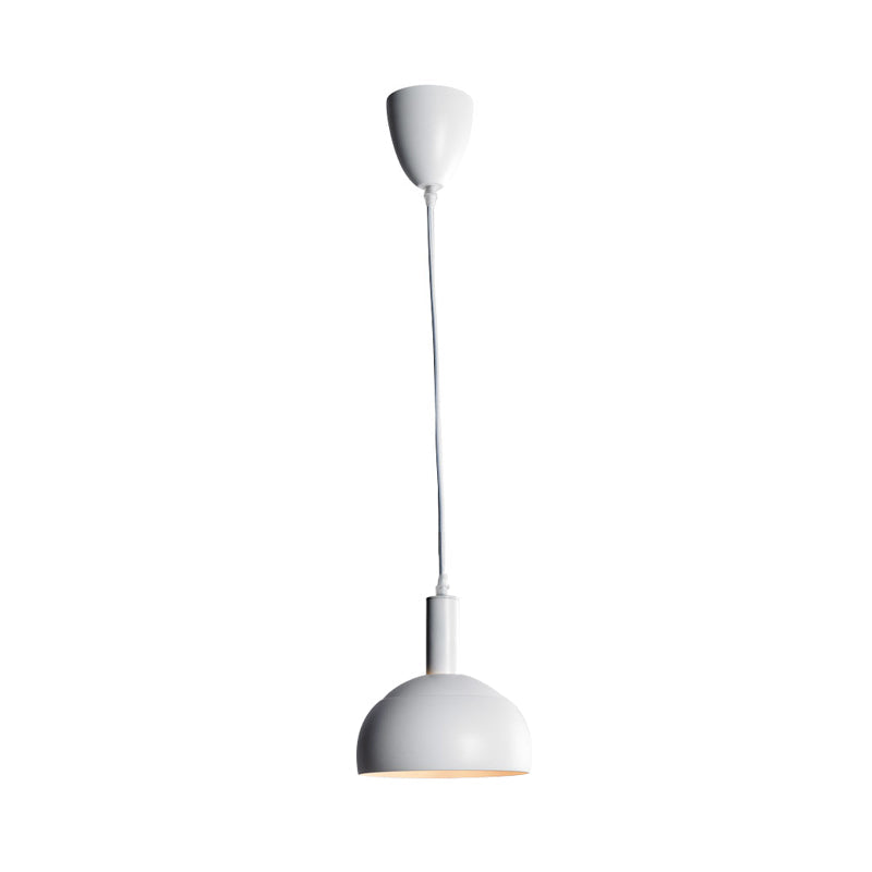 White Nordic Style Hanging Pendant Lamp With Down Lighting - Perfect For Modern Restaurants