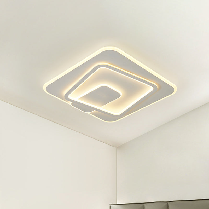 Minimalist Led Bedroom Ceiling Light With Acrylic Shade (Warm/White)