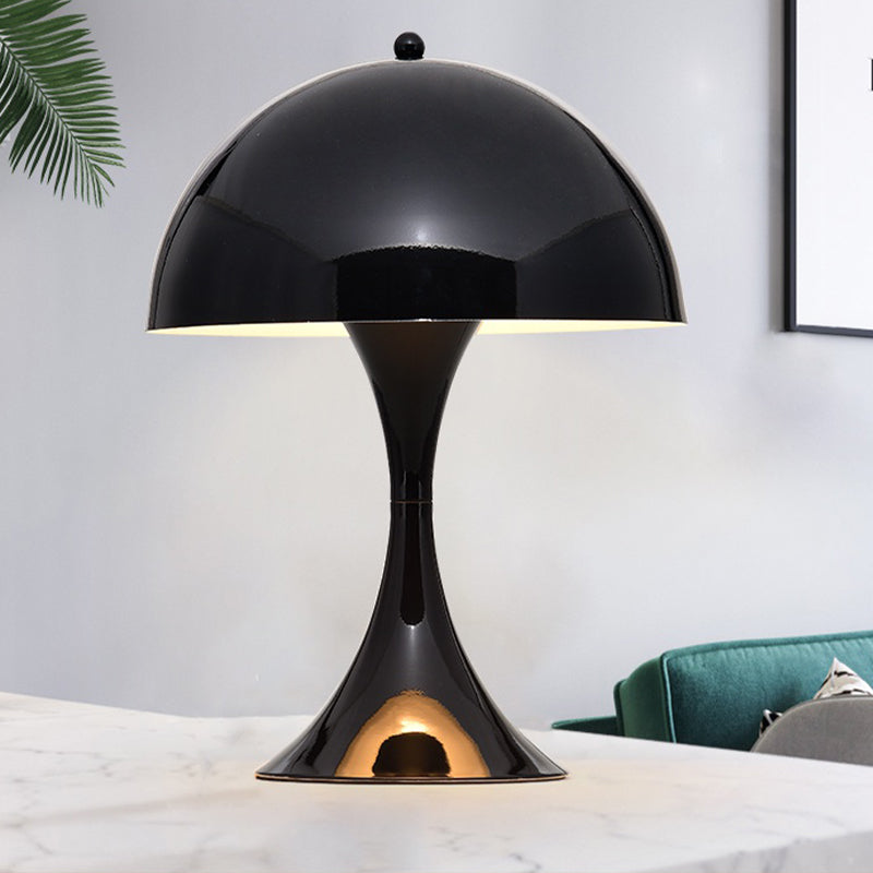 Modern White/Black Mushroom Night Table Light - Metal Desk Lamp For Living Room Black