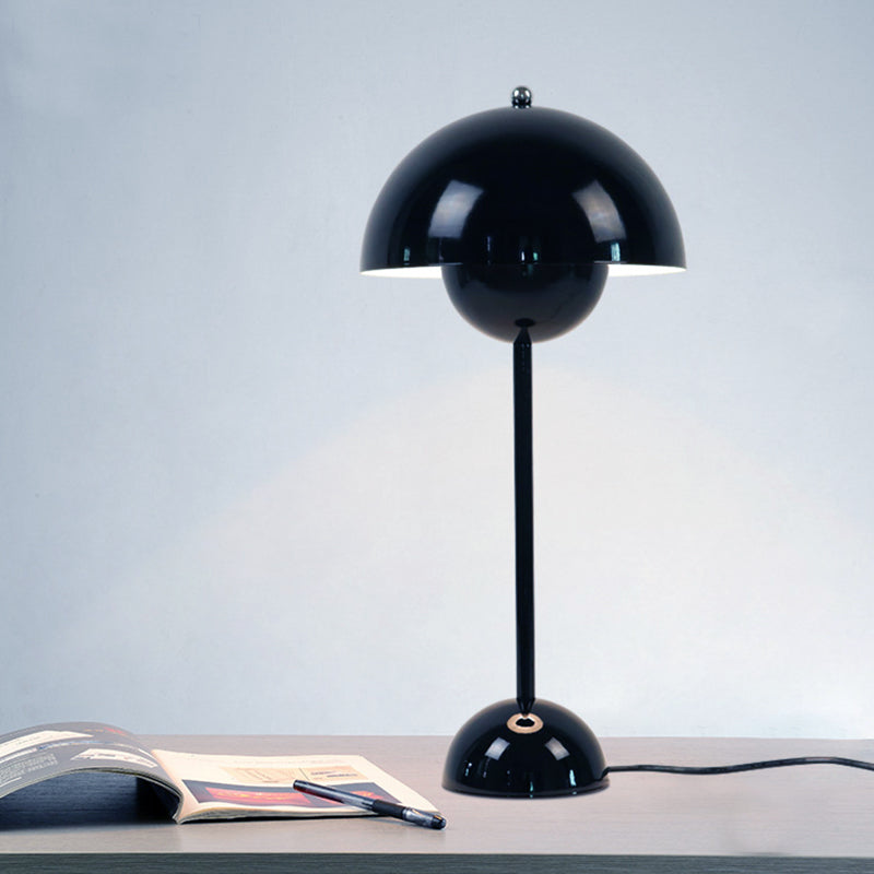 Macaroon Finish Table Lamp With Dome Shade Ideal For Study Room Or Reading Nook Black