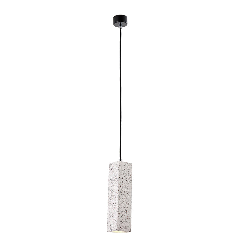 Sleek Nordic Marble 1-Head Pendant Light In White - Modern Slim Design For Bedside Led Ceiling Lamp