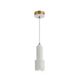 Sleek White/Green Tube Hanging Ceiling Light - Minimalist Nordic Style Pendant Lamp For Living Room