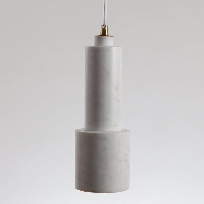 Sleek White/Green Tube Hanging Ceiling Light - Minimalist Nordic Style Pendant Lamp For Living Room