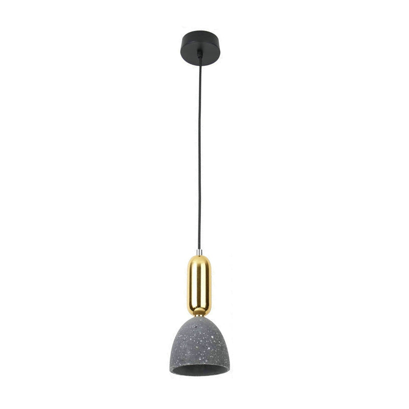 Macaron Pendant Light With Terrazzo Domed Shade In White/Black/Pink For Dining Room Ceiling