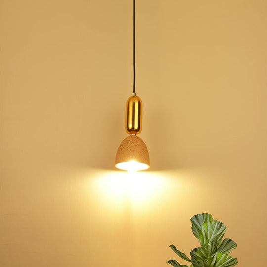 Domed Terrazzo Pendant: White/Black/Pink Light Fixture For Dining Rooms