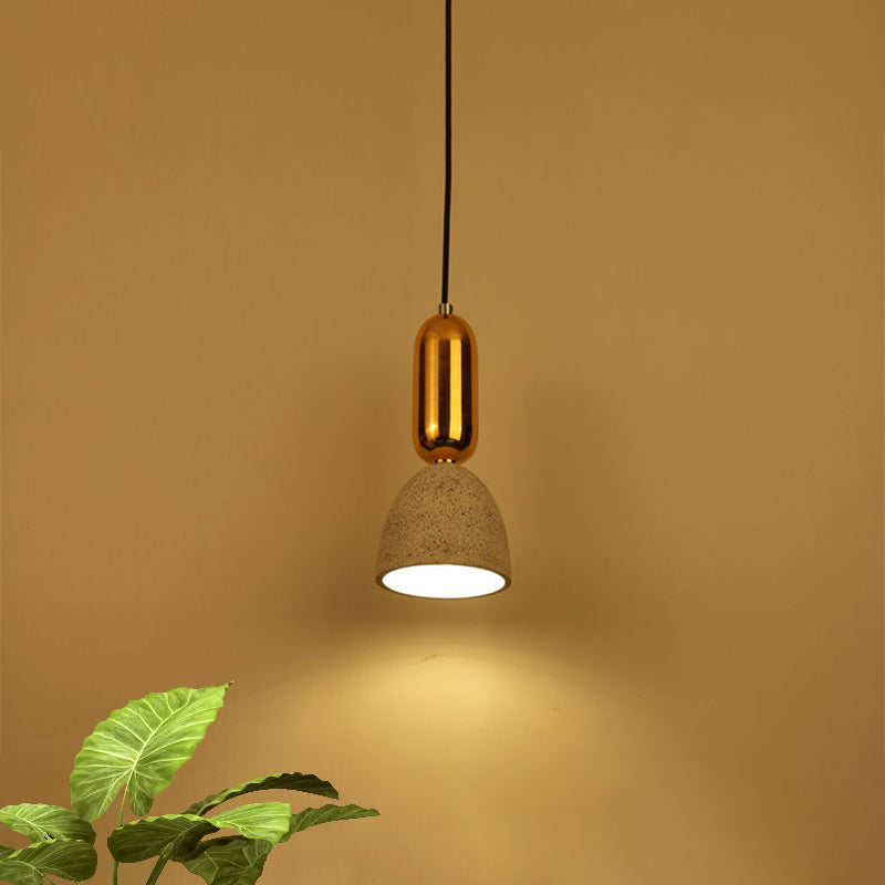 Macaron Pendant Light With Terrazzo Domed Shade In White/Black/Pink For Dining Room Ceiling