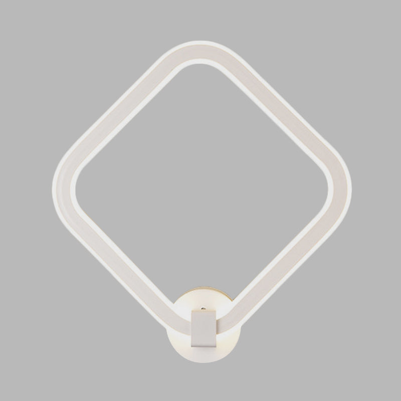 Modern Led Acrylic Wall Lamp For Bedside With Rhombus Frame