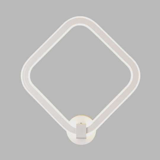 Modern Led Acrylic Wall Lamp For Bedside With Rhombus Frame
