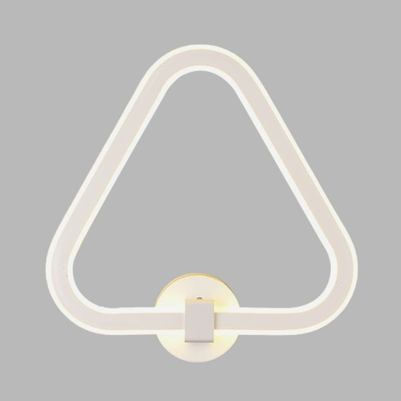 Modern White Triangle Led Acrylic Wall Lamp For Balcony - Mount Sconce