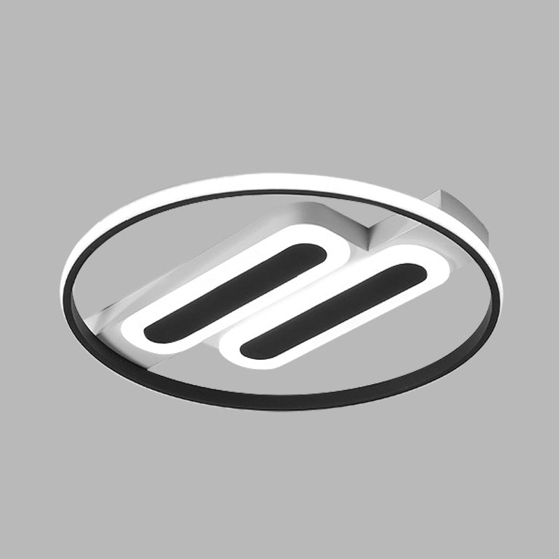 Halo Bedroom Ceiling Led Flush - Mount Light Fixture - 16’ And 19.5’ Dia Double Rectangle