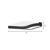 Minimalist Led Acrylic Flush Mount Light In Black Wave Design Warm/White - Close To Ceiling Lamp
