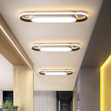 Sleek Black And White Led Flush Ceiling Light With Acrylic Shade In White/Warm 19’/23’ Width