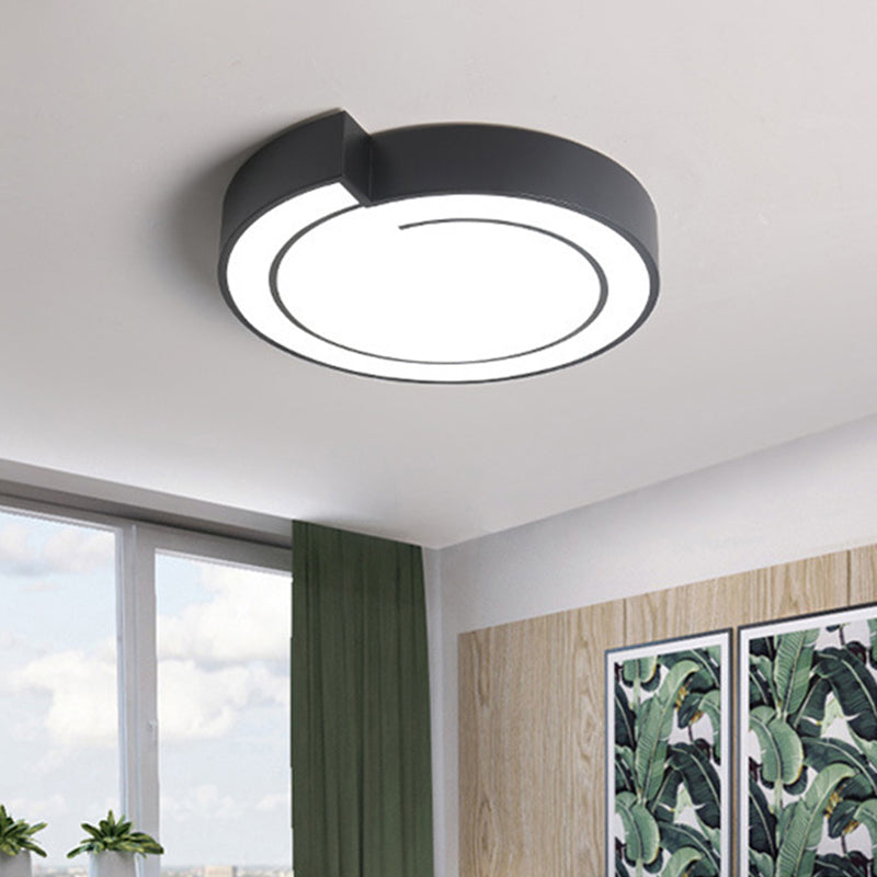 Modernist Acrylic Flushmount Lighting: Whistling Led Ceiling Lamp For Bedroom In Warm/White Light