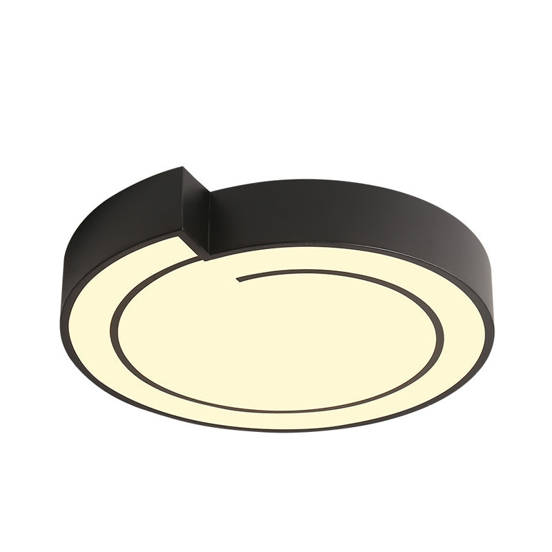 Modernist Acrylic Flushmount Lighting: Whistling Led Ceiling Lamp For Bedroom In Warm/White Light
