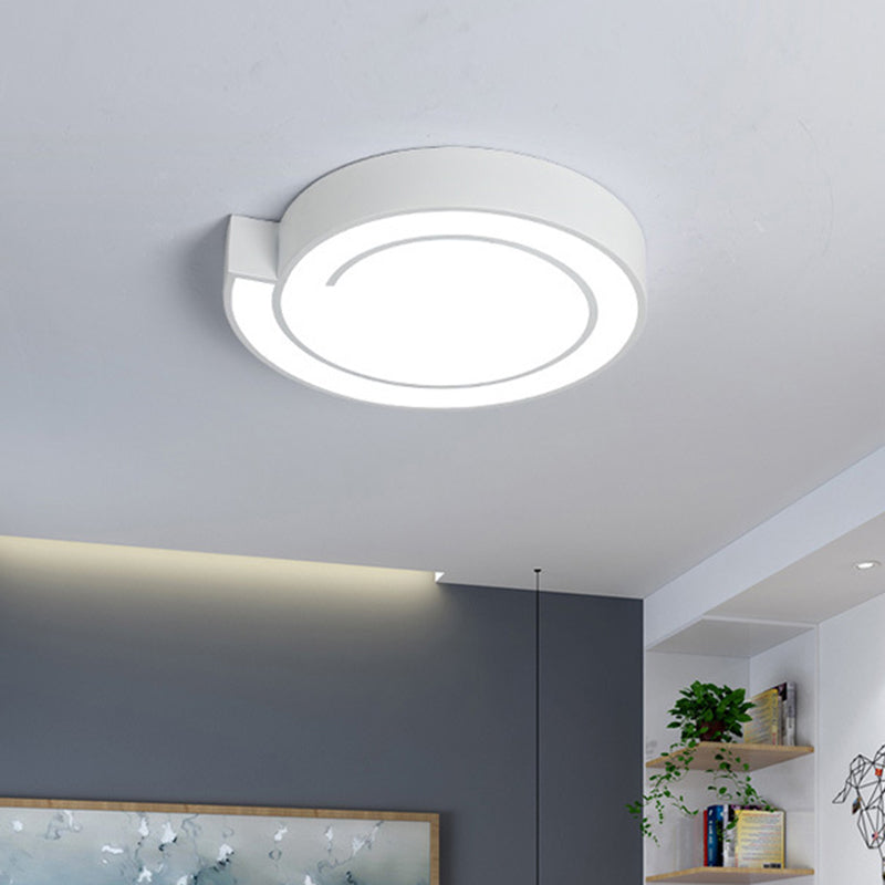 Modernist Acrylic Flushmount Lighting: Whistling Led Ceiling Lamp For Bedroom In Warm/White Light
