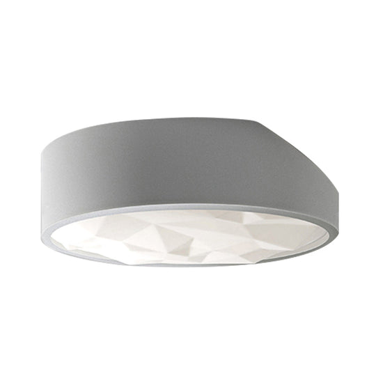 Sleek Metal Led Drum Flush Mount Ceiling Lamp - Minimalist Design (17’/21’ Wide) Ideal For
