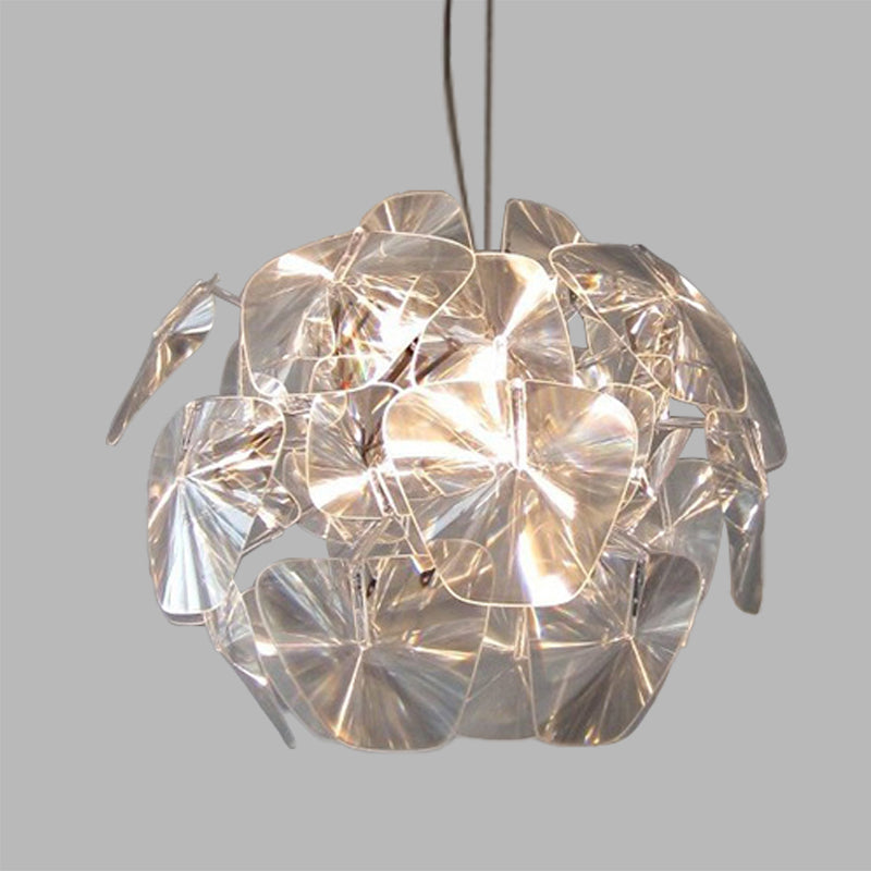 Modern Clear Blossom Ceiling Light With Acrylic Panel Pendant