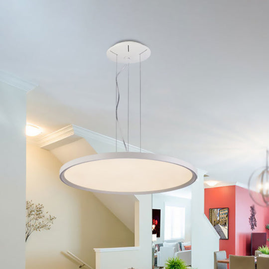 Contemporary Silver Led Pendant Light For Corridors