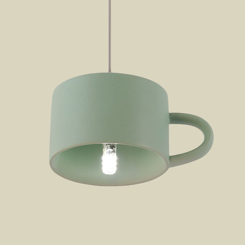 Nordic-Style Green Ceramic Led Pendant Lamp For Modern Restaurants