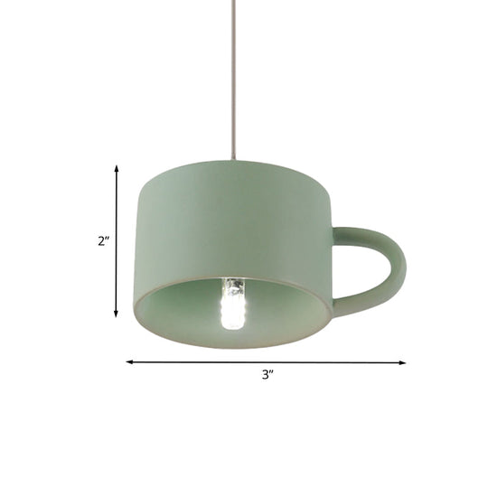 Nordic-Style Green Ceramic Led Pendant Lamp For Modern Restaurants