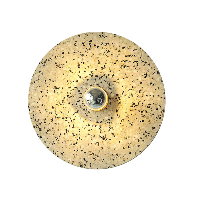 Terrazzo Wall Mounted Light: Designer Style 1-Bulb Sconce For Corridors In Beige & Lake Blue